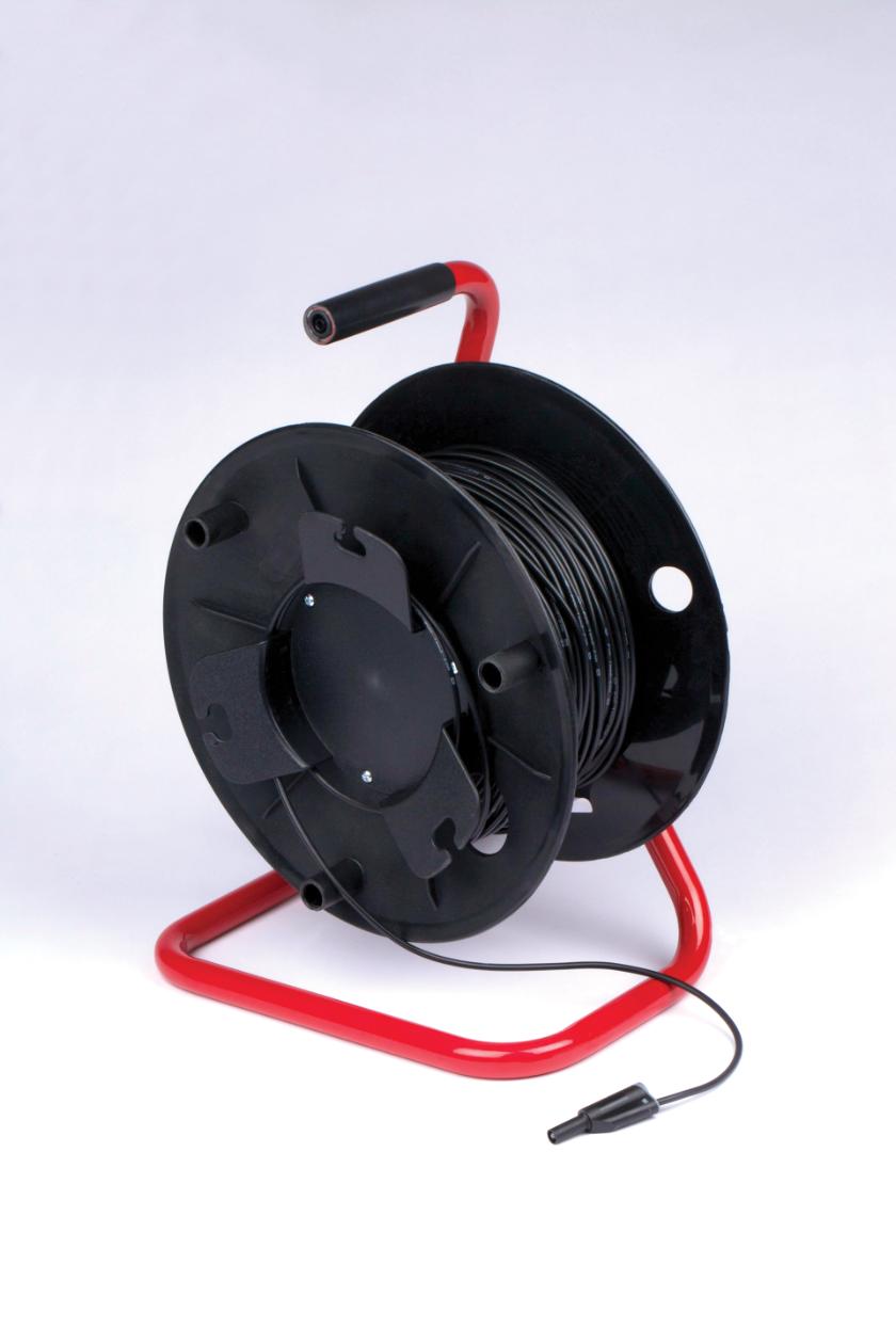 Elma kabeltrumma, svart, 50m, 1,0mm2
